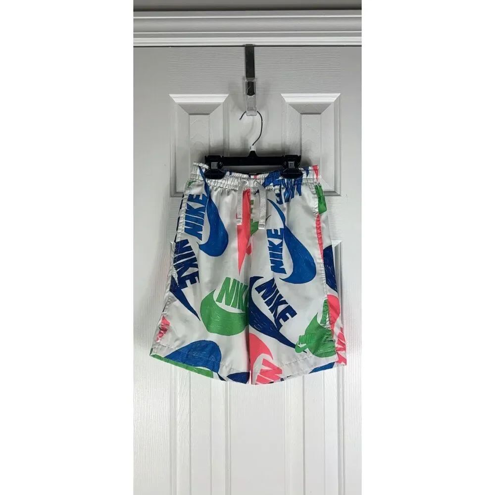 Nike Boys Logo Swim Trunks Size Small 7/8